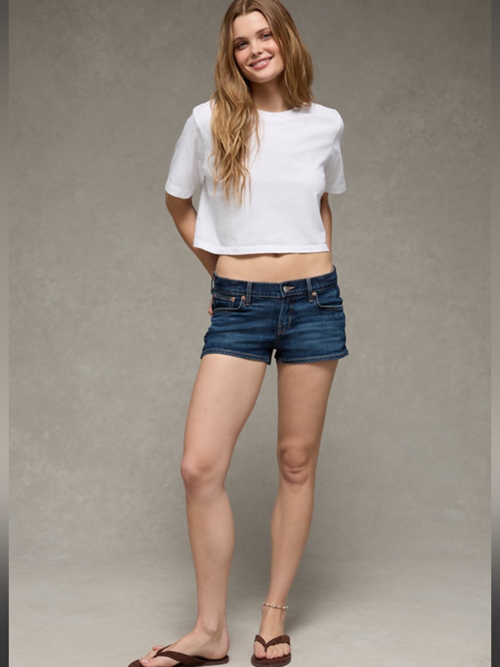 American Eagle AE Stretch Super Low-Rise Micro Short 10 Dark Dreams